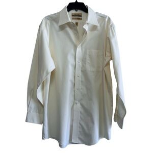 Roundtree & Yorke Gold Label Butter Yellow Fitted Dress Shirt